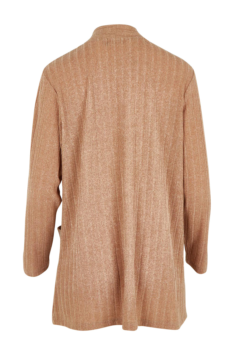 Product shot of the Knit Core Cardy in colour Beige, from the back