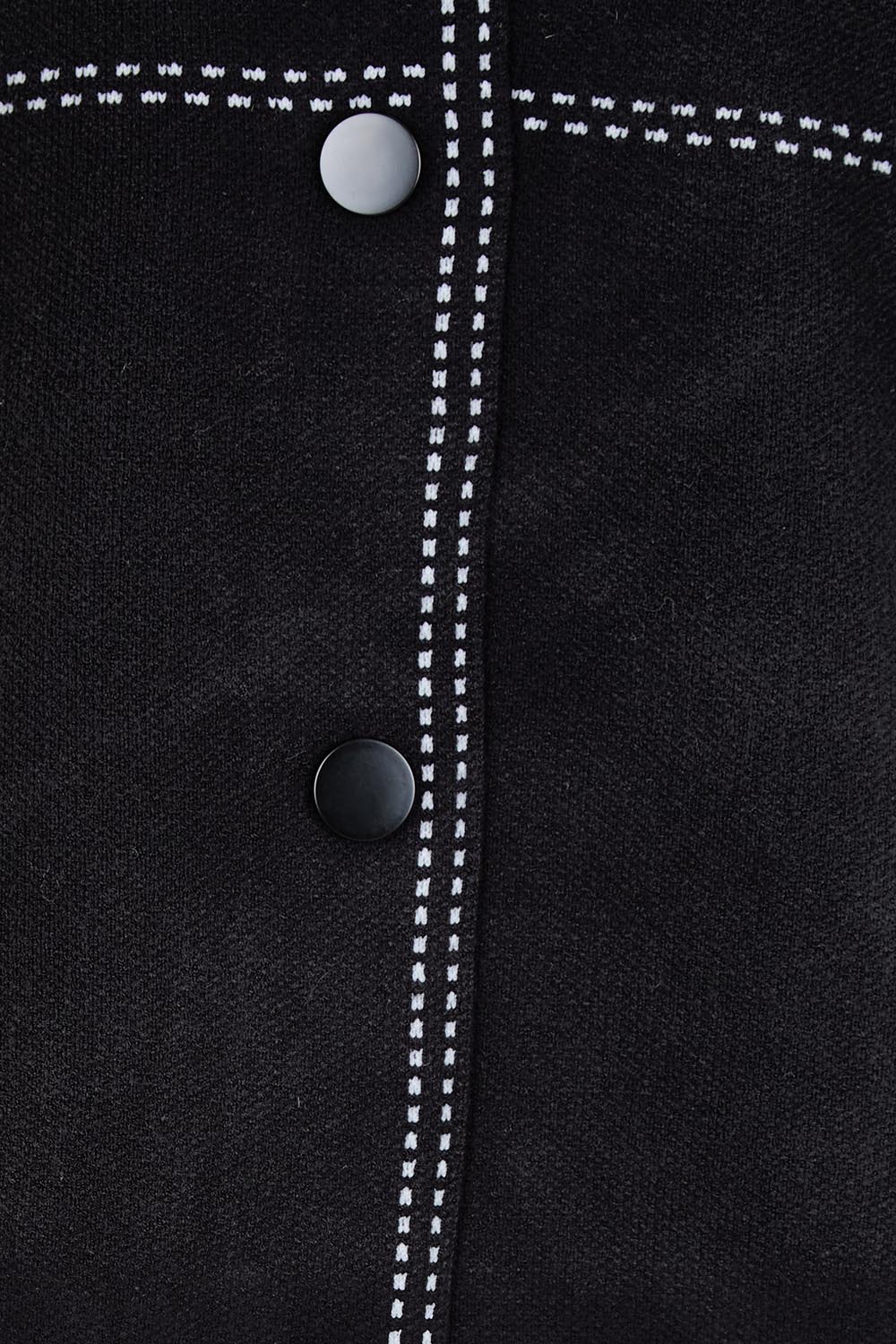 Contrast Stitch Cardy – Black