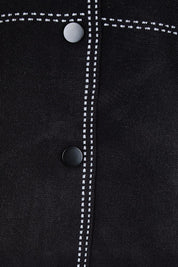 Contrast Stitch Cardy – Black