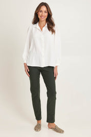 Textured Pencil Pant – Olive
