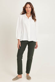 Textured Pencil Pant – Olive