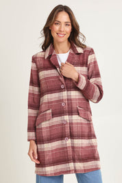 Check Coat – Pink