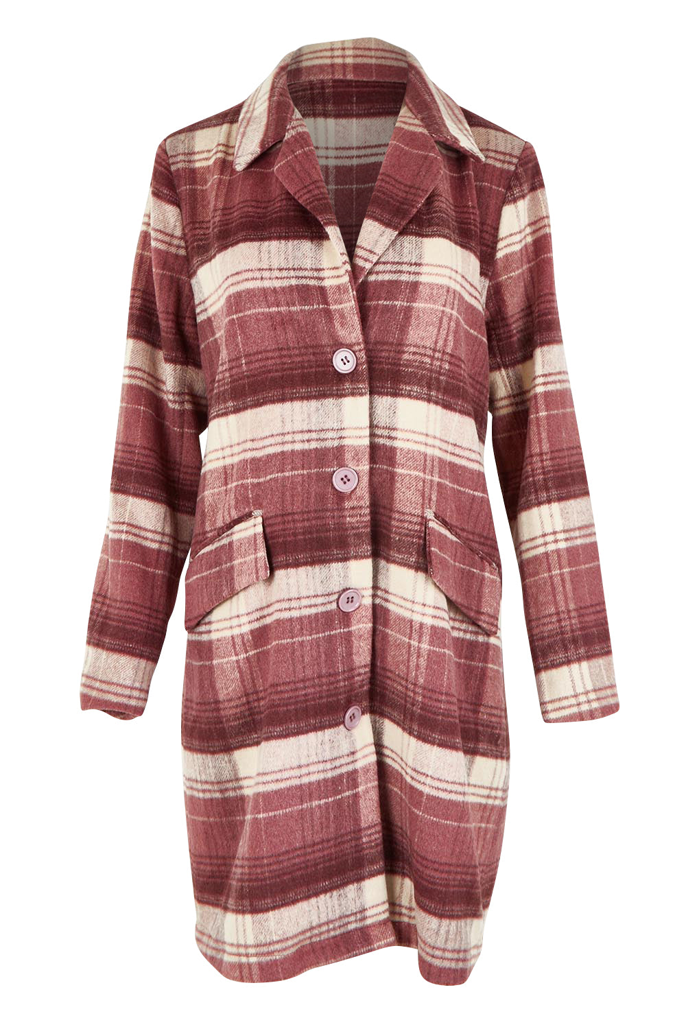 Check Coat – Pink