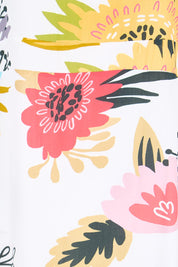 Product shot of the Floral Fun Dress – Print in colour Print, showing detail