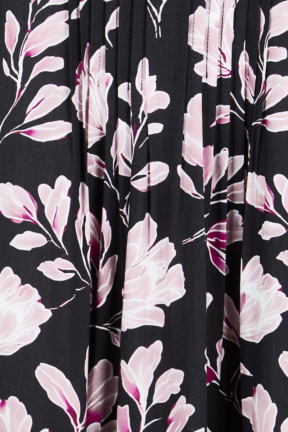 Product shot of the Kirra Pintuck Dress – Blkfloral in colour Blkfloral, showing detail