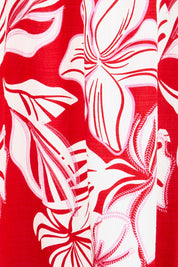 Product shot of the Sun Dress – Red in colour Red, showing detail