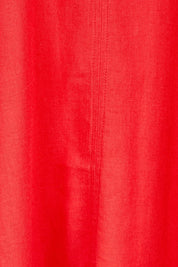 Product shot of the Core Linen V Shift Dress – Lipstick in colour Lipstick, showing detail