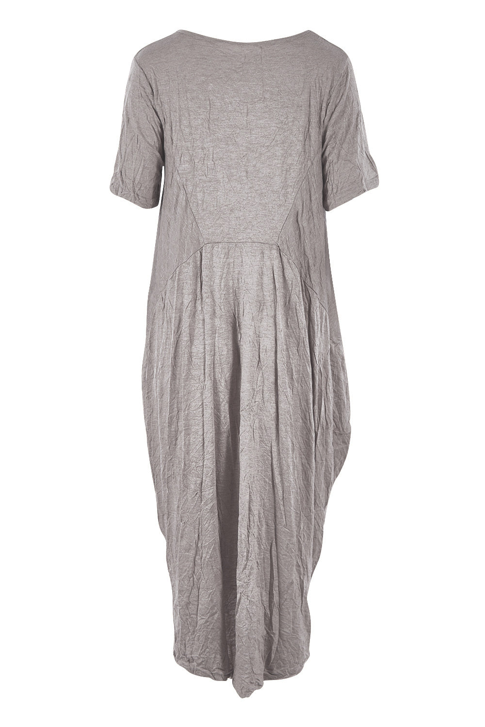 Product shot of the In Bloom Flowing Dress in colour Oatmeal, from the back
