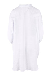 Product shot of the Snowbell Flowy Shirt in colour White (White), from the back