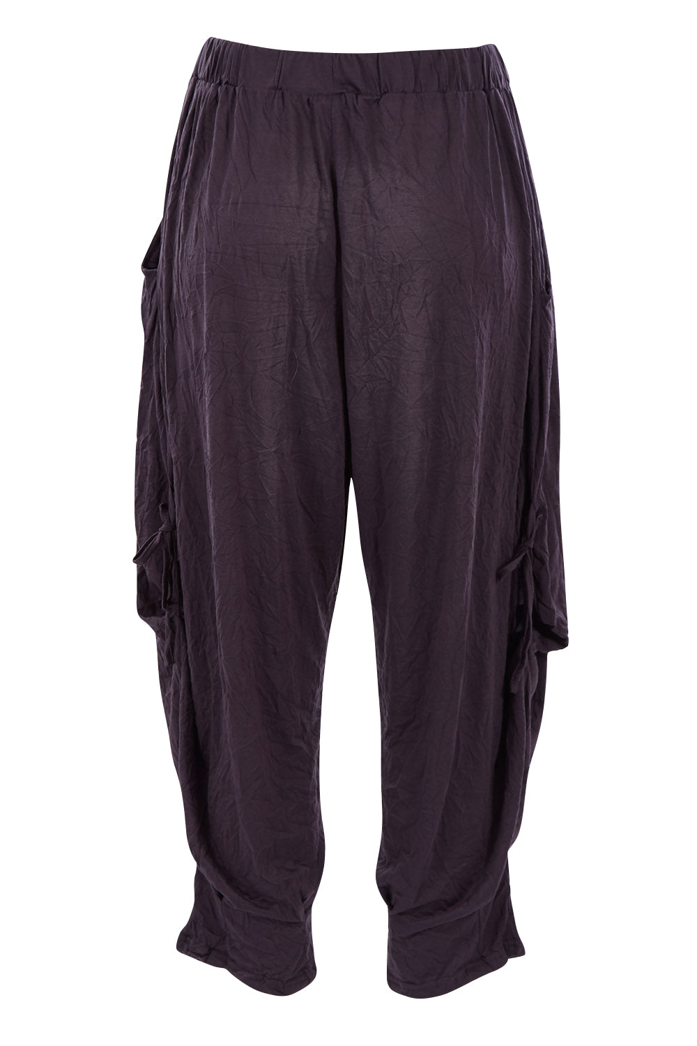 Product shot of the Poppy Pant in colour Charcoal (Grey), from the back