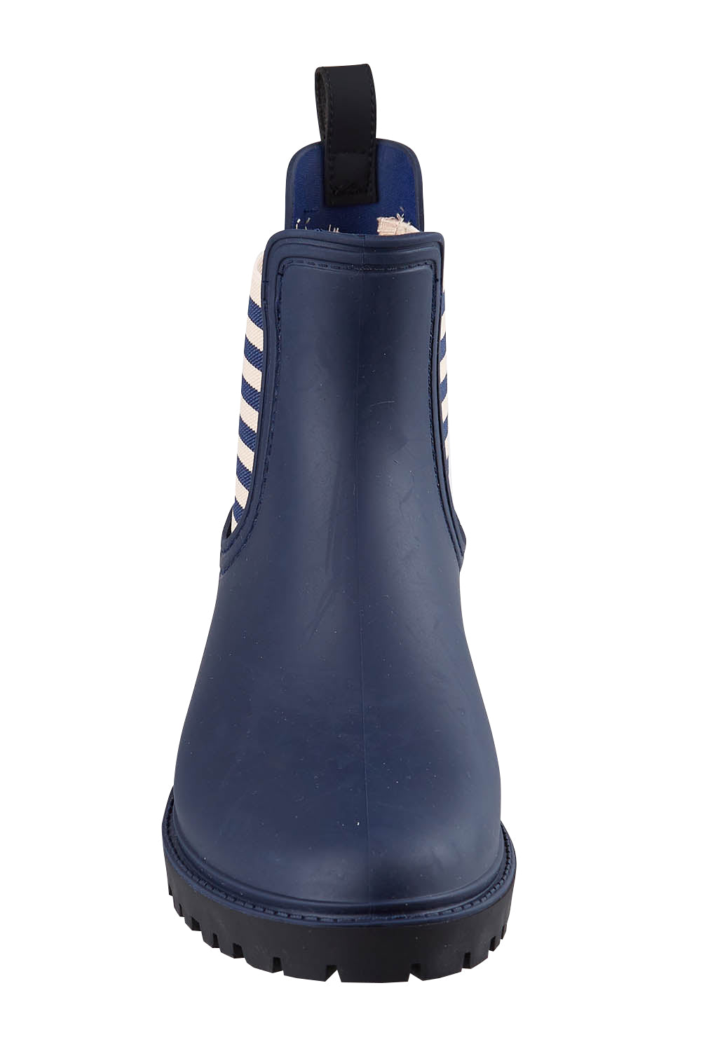 Product shot of the Laurina2 Gumboot in colour Navystripe (Blue), detail