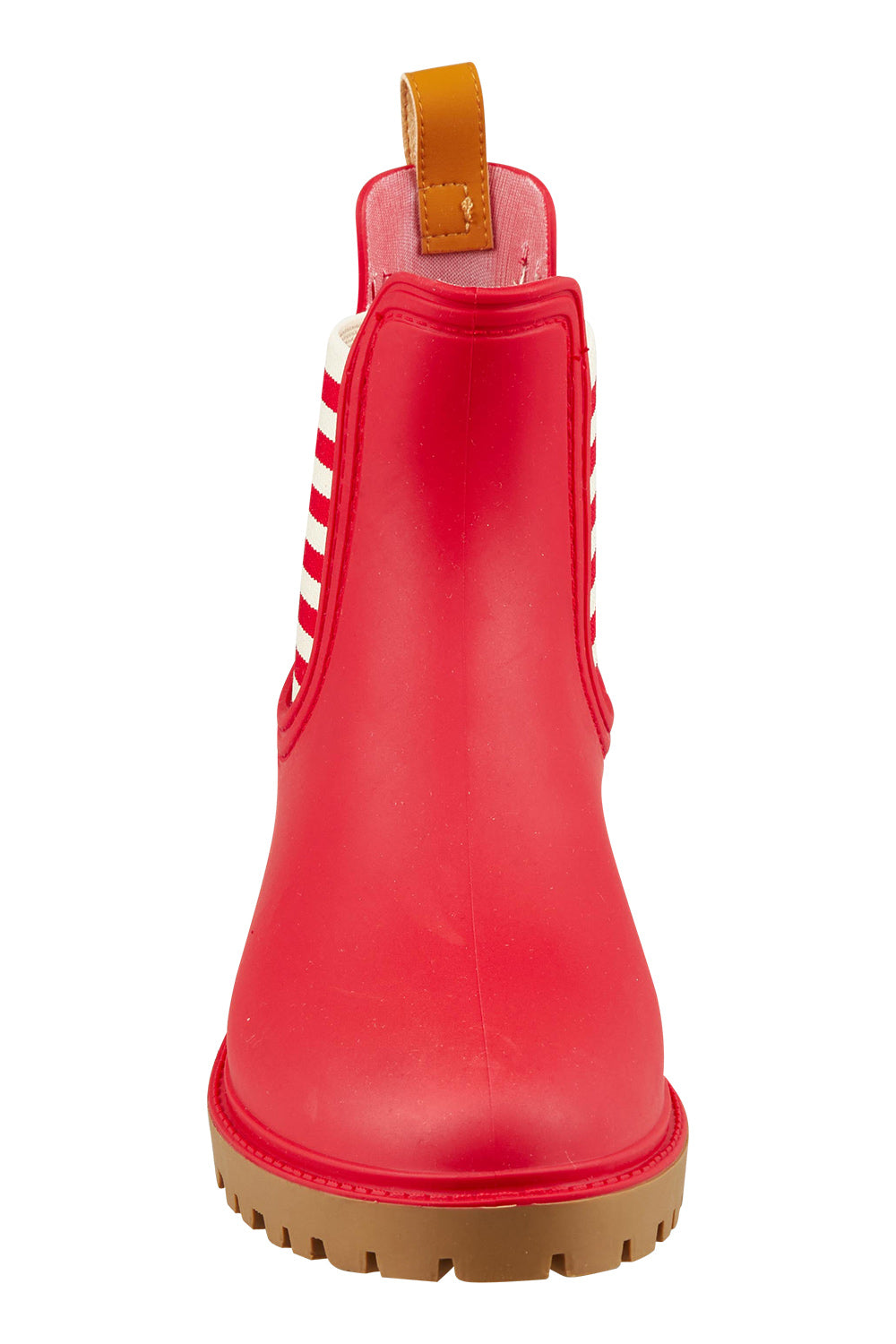 Product shot of the Laurina2 Gumboot in colour Rubystripe (Red), detail