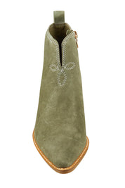 Product shot of the Fordon Suede Ankle Boot in colour Khakisuede (Green), detail