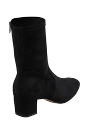 Product shot of the Hartful Stretch Ankle Boot in colour Blackmicro (Black), from the back