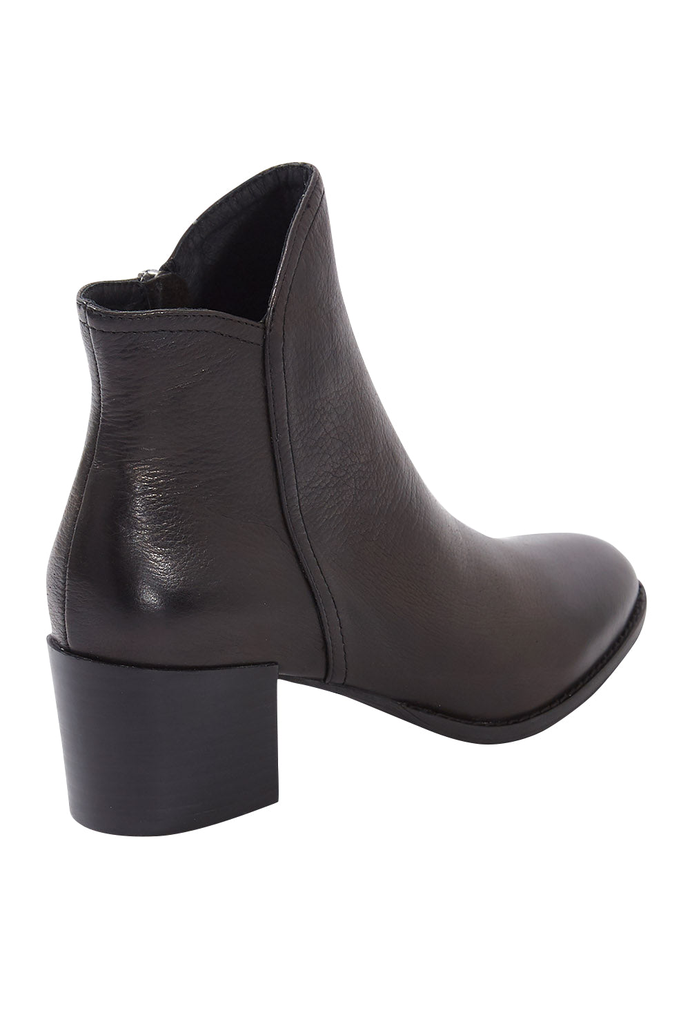 Product shot of the Mockas Ankle Boot in colour BlackBlack (Black), from the back