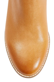 Product shot of the Mockas Ankle Boot in colour Dktan, detail
