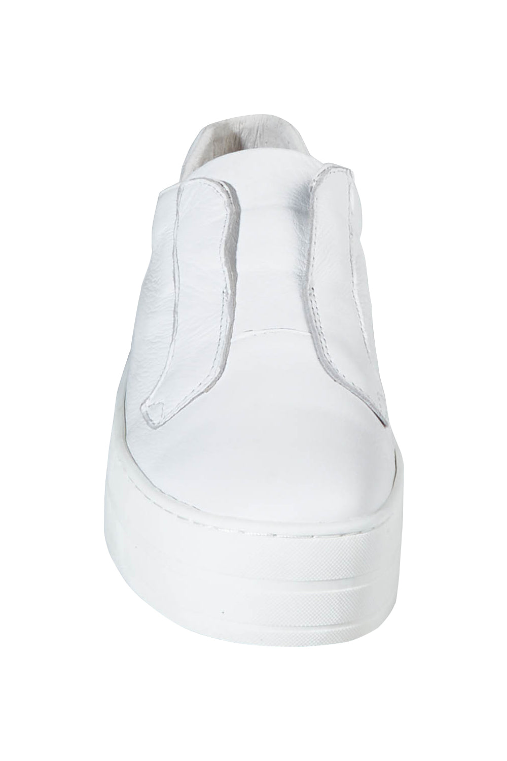 Product shot of the Shia Leather Pull On Sneaker in colour Whitewhite (White), detail