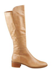 Product shot of the Tetley Leather Calf Boot in colour Cappuccino, from the front