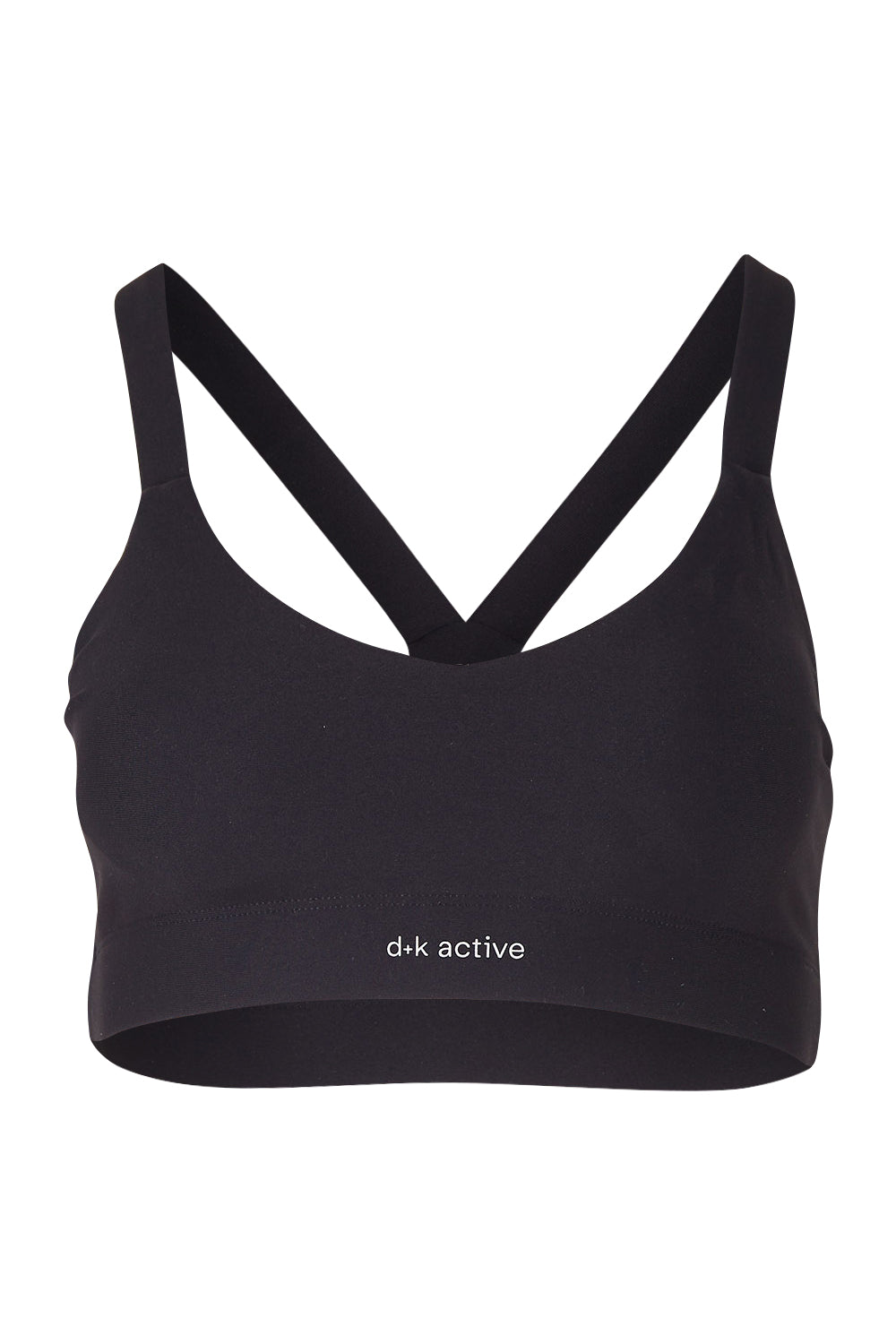 Product shot of the Say Something Crop in colour Black (Black), from the front