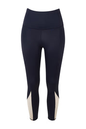 Product shot of the Turbulence Tight in colour Navypink (Blue), from the front