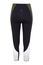 Product shot of the Offense Tight in colour Khakiblk (Black), from the back