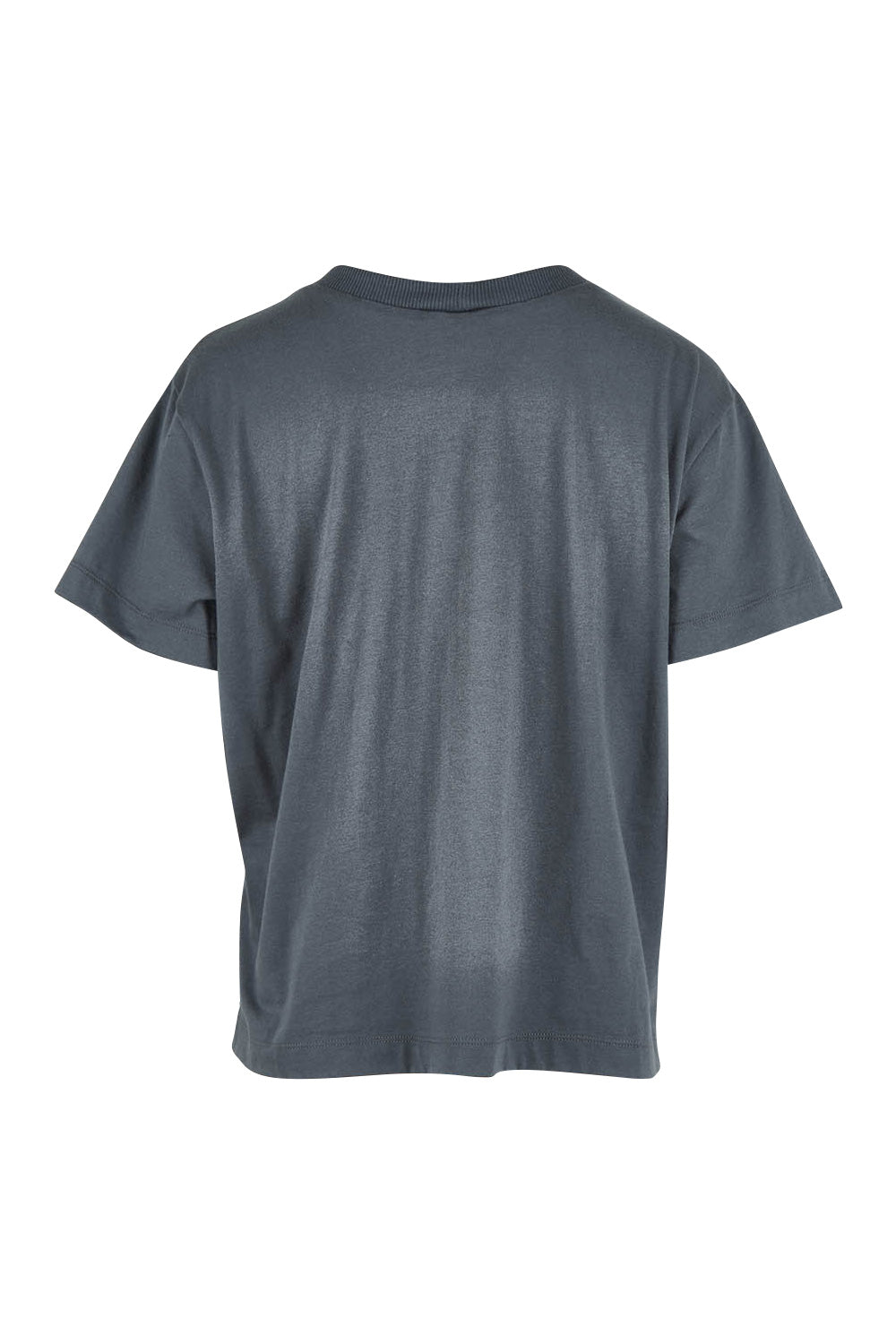 Product shot of the Way Back Tee in colour Smoke (Grey), from the back