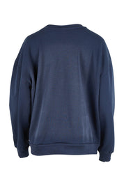 Product shot of the Sonny Jumper in colour Navy (Blue), from the back