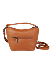 Product shot of the Addison Multiway Leather Bag in colour Tan, from the back