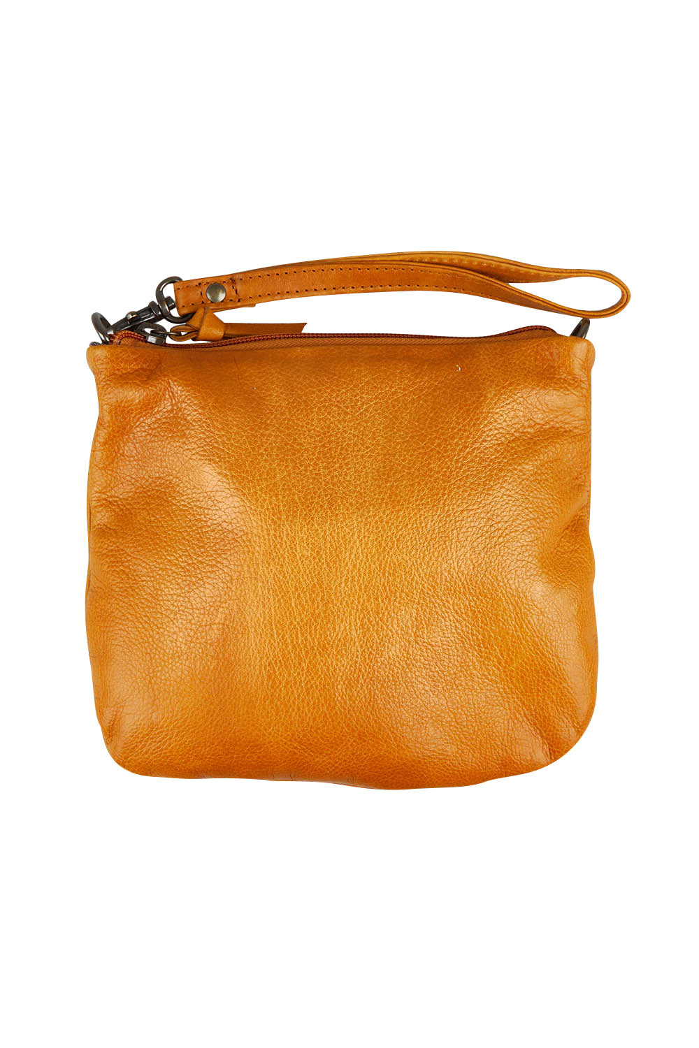 Product shot of the Castle In The Sky Leather Bag in colour Tan, detail