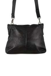 Product shot of the Delphi Leather Bag in colour Black (Black), from the back