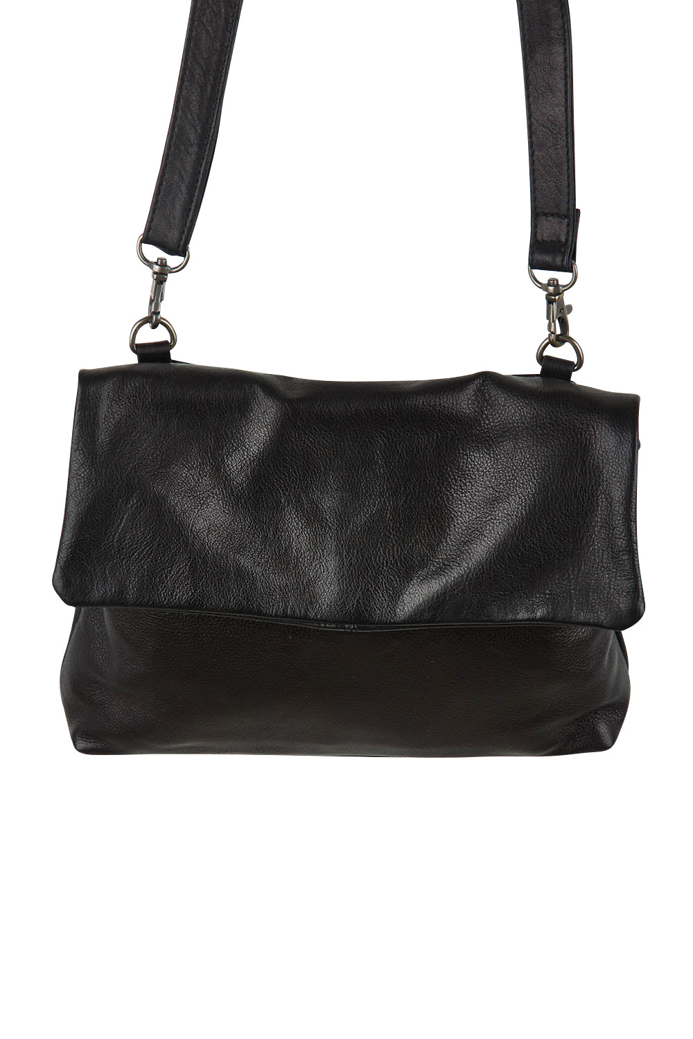Product shot of the Delphi Leather Bag in colour Black (Black), detail