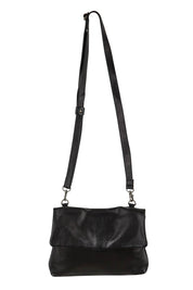 Product shot of the Delphi Leather Bag in colour Black (Black), from the front