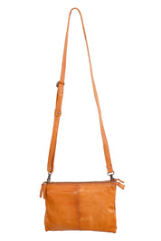 Product shot of the Ellie Leather Bag in colour Tan, from the back