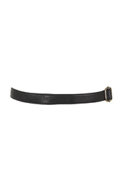 Product shot of the Escape The Ordinary Leather Belt Bag in colour Black (Black), from the back