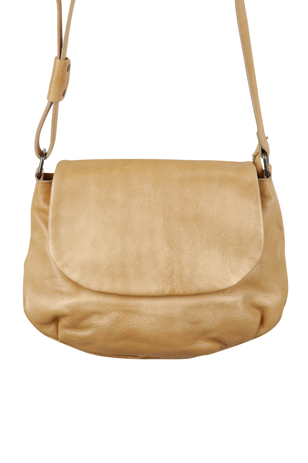 Product shot of the Grace Leather Bag in colour Sand, detail