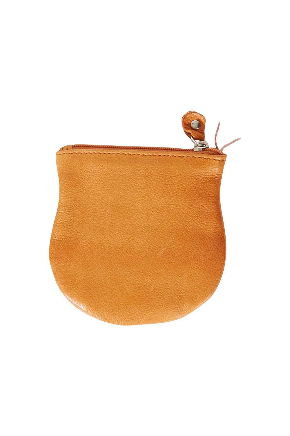 Product shot of the Lilly Leather Coin Purse in colour Tan, from the back