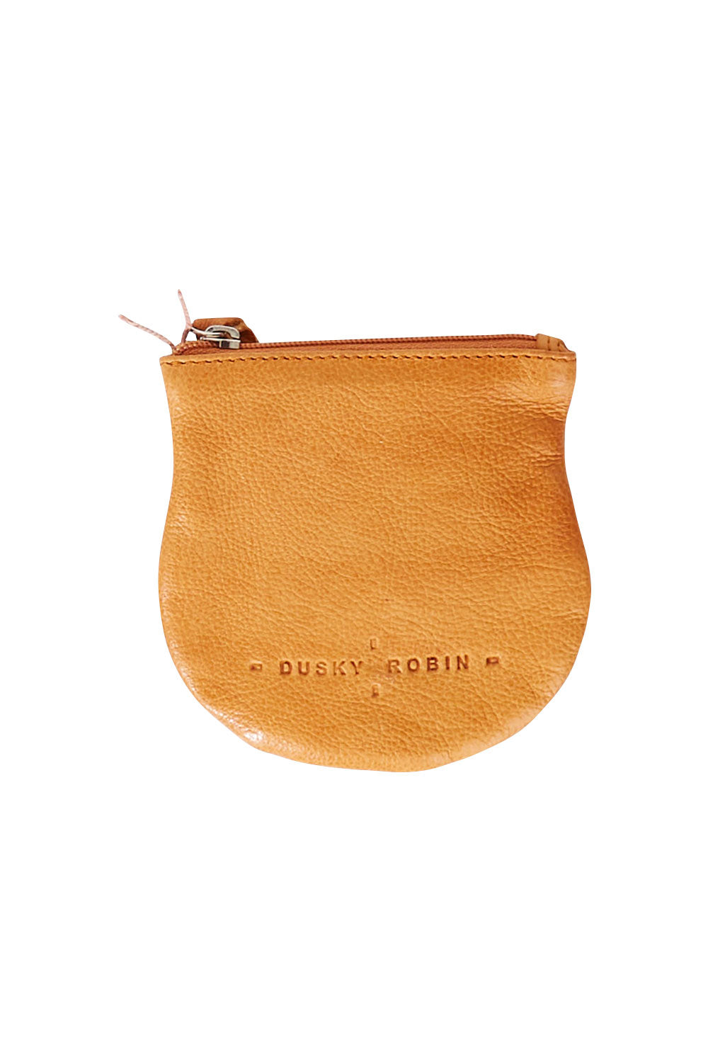 Product shot of the Lilly Leather Coin Purse in colour Tan, from the front