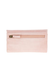 Product shot of the Rose Leather Purse in colour Duskypink (Pink), from the back
