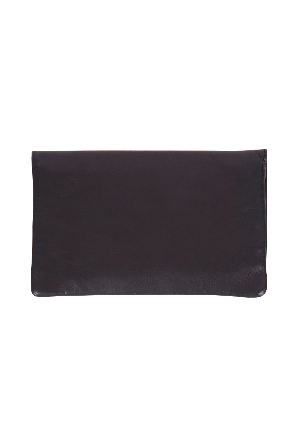 Product shot of the Sirena Leather Purse in colour Black (Black), from the back