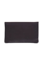 Product shot of the Sirena Leather Purse in colour Black (Black), from the back