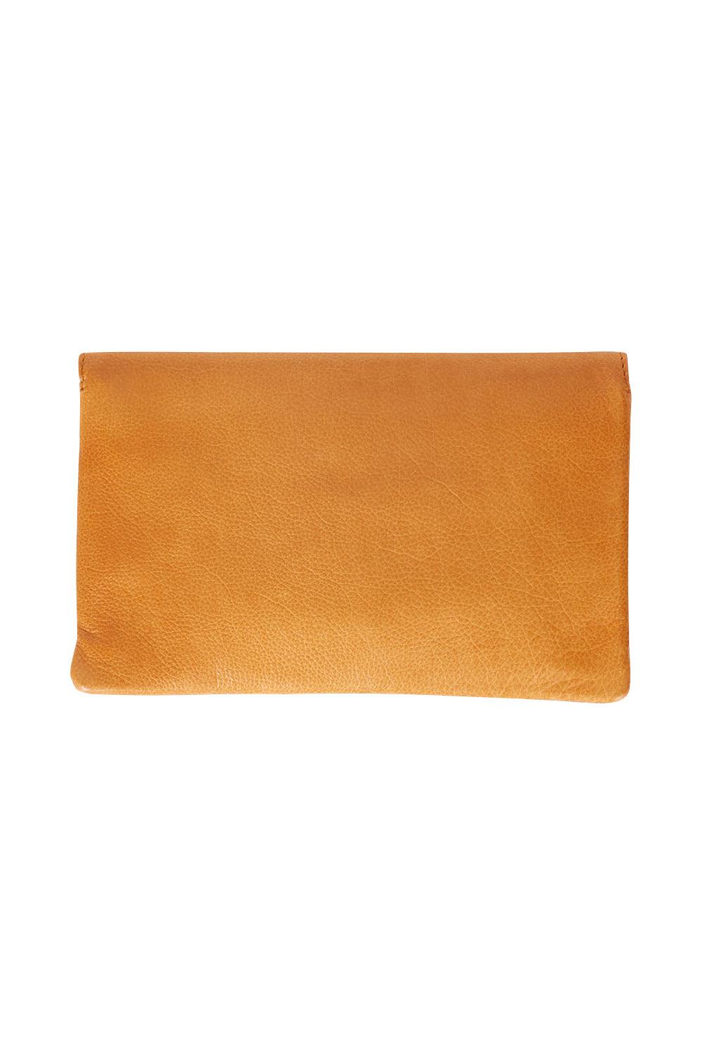 Product shot of the Sirena Leather Purse in colour Tan, from the back