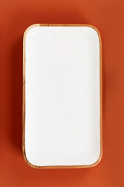 A model wearing size OneSize of the Savannah Platter in colour White (White), from the front, showing the whole outfit