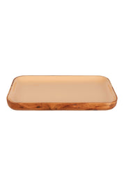 Product shot of the Savannah Platter in colour Peach, from the front