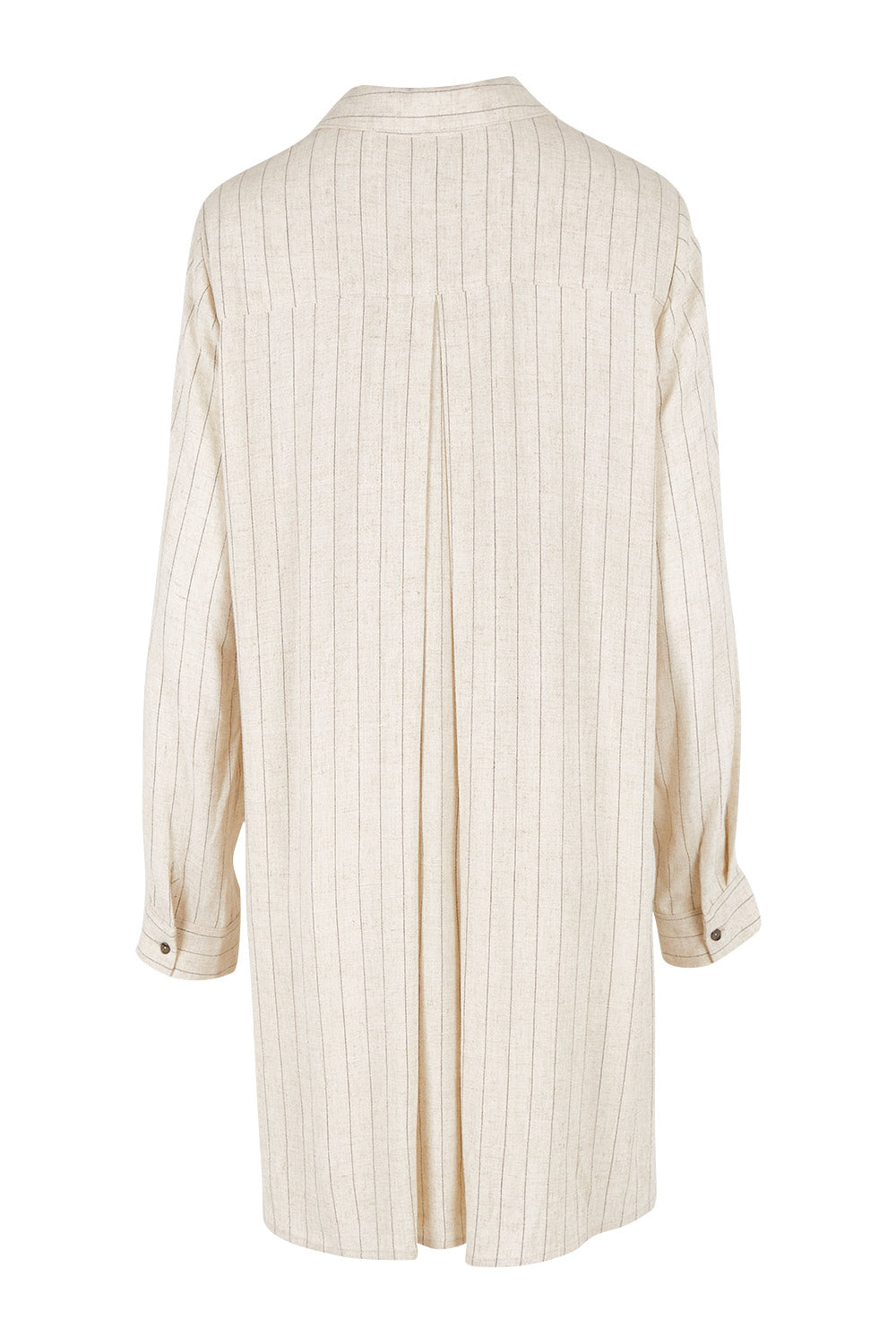 Product shot of the Hubert Shirt in colour Hemp (White), from the back