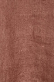 Product shot of the Studio Linen Tank – Chocolate in colour Chocolate, showing detail