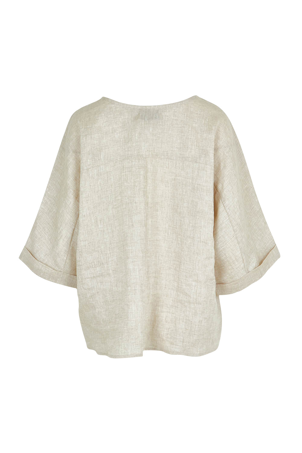 Product shot of the Studio Relaxed Top in colour Tusk, from the back