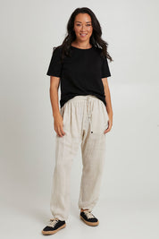 Preloved Studio Relaxed Linen Pant - Tusk