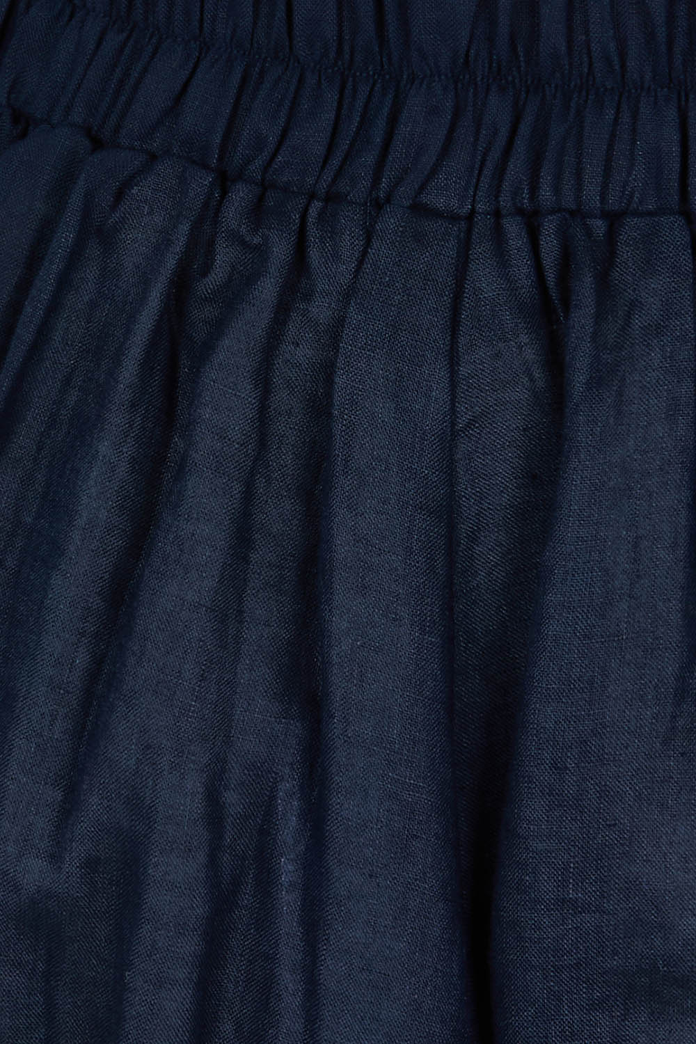Product shot of the Studio Crop Pant in colour Navy (Blue), detail