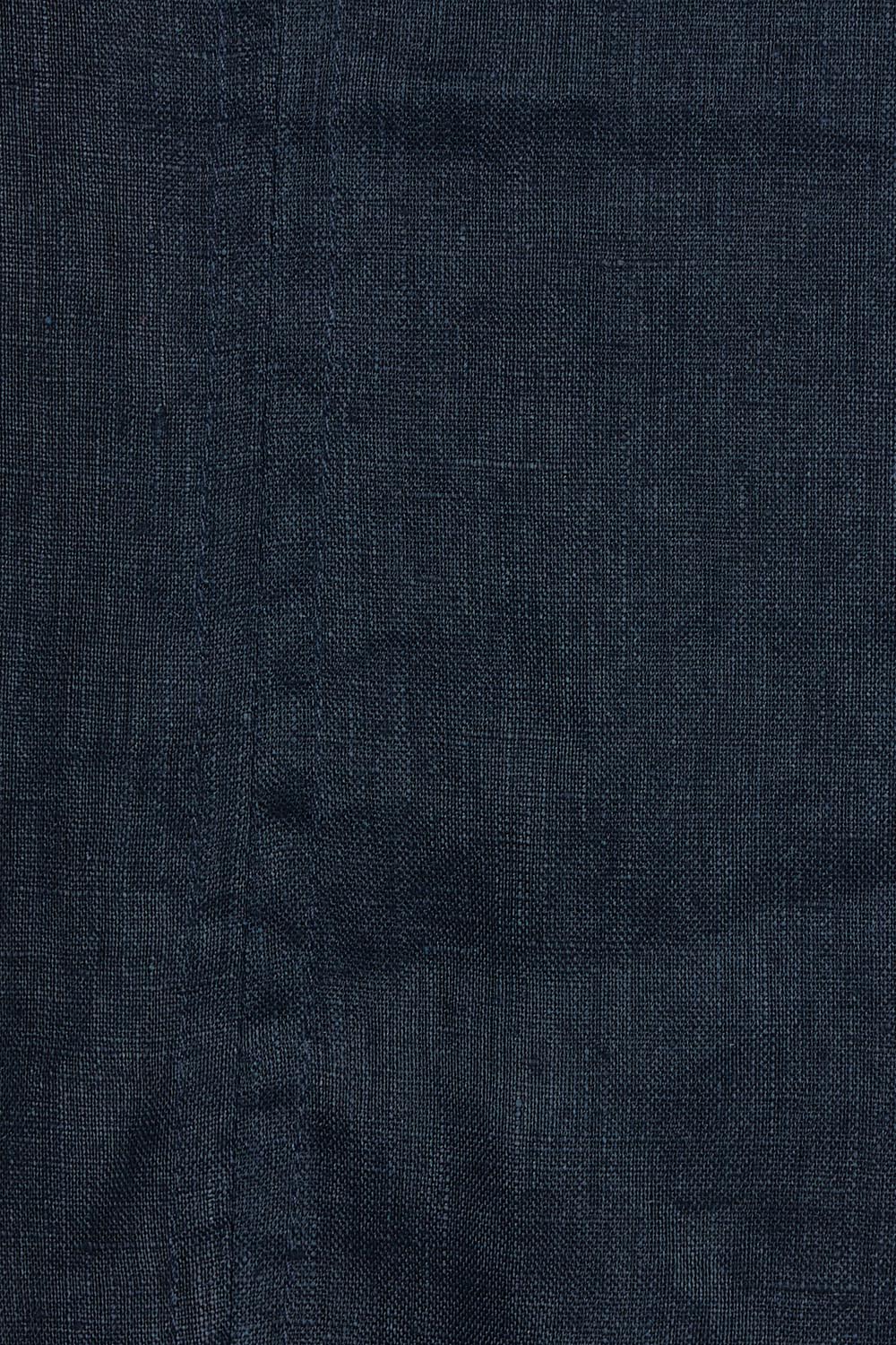 Product shot of the Studio Linen Midi Dress in colour Navy (Blue), detail