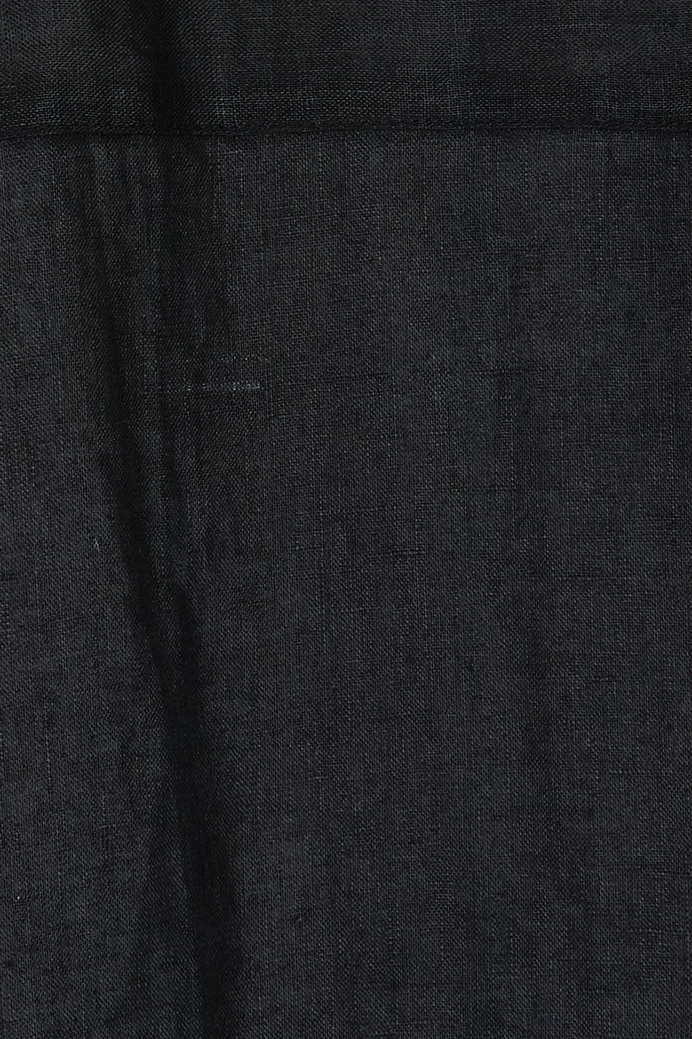 Product shot of the Studio Linen Dress in colour Ebony (Black), detail